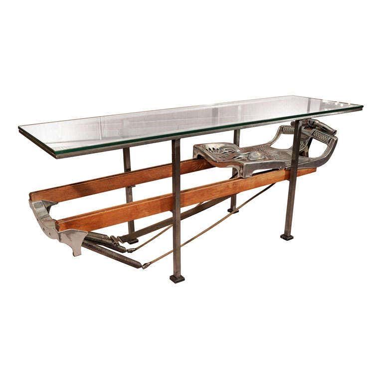 Vintage Rowing Machine Coffee Table at 1stDibs | rowing table
