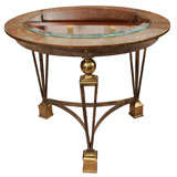 Brass Round Table in the Manner of Maitland Smith