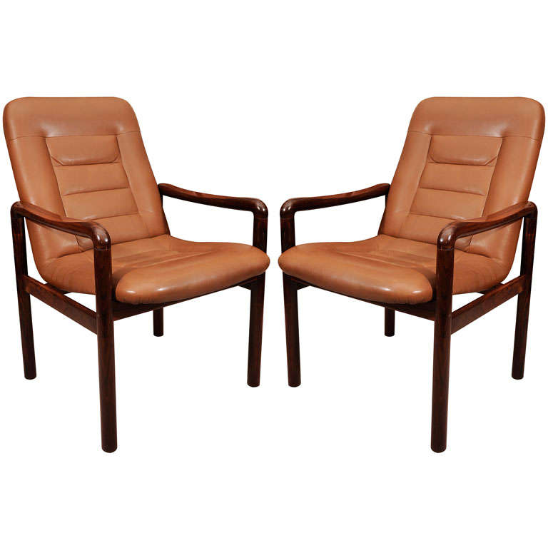 Pair of Dyrlund Danish Modern Armchairs