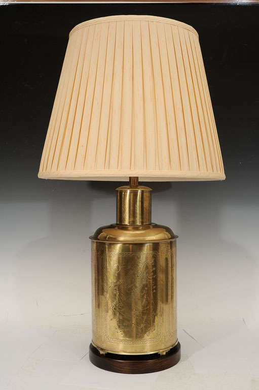 20th Century Pair of Frederick Cooper Canister Lamps