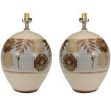 Pair of Studio Pottery Table Lamps