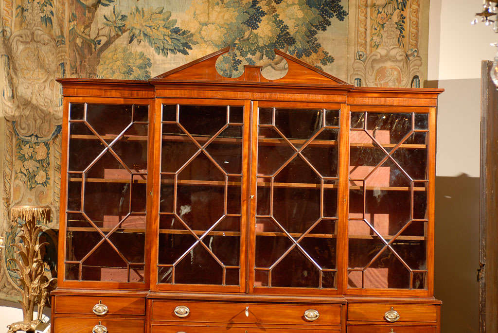 19th century English Regency Breakfront in Mahogany