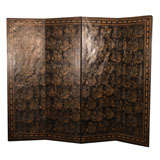 18th century Chinese leather screen
