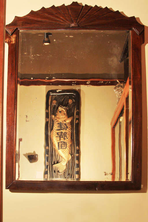 Chinese Art Deco Blackwood Mirror