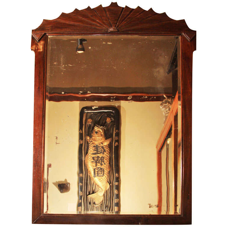 Chinese Art Deco Blackwood Mirror For Sale