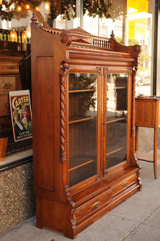 Victorian Walnut Bookcase 2