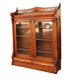 Antique Victorian Walnut Bookcase
