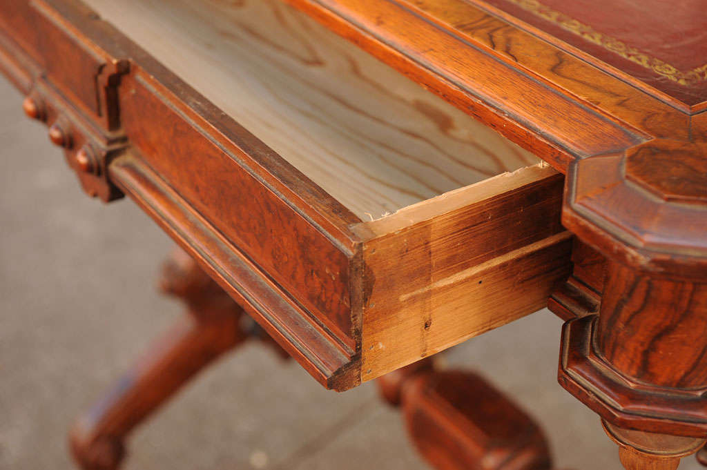 Renaissance Revival Walnut Library/Parlor Table 5