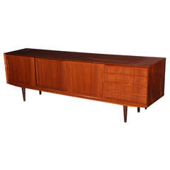 Extra Long Teak Sideboard with 3 Sliding Doors and 4 Drawers