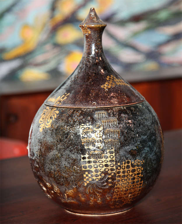 ceramic vase with lid