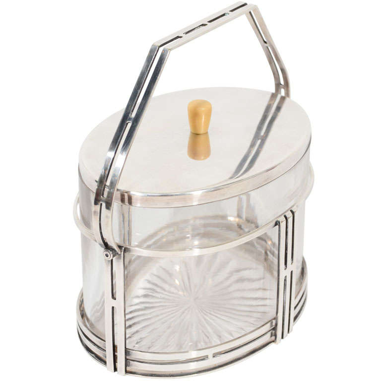 Art Deco Covered Ice Bucket/Container For Sale