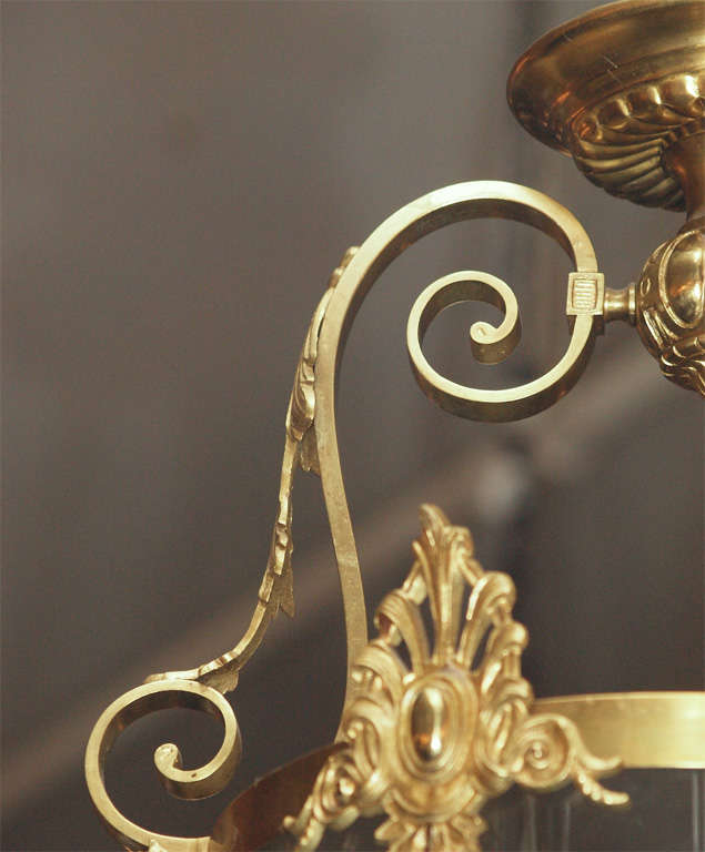 Francese Lanterna D'ore in bronzo antico di design classico, circa 1890-1900 in vendita