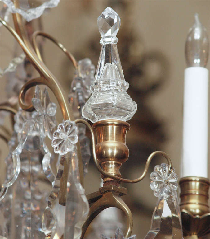 Antique French Baccarat Multicolor Prisms Crystal Chandelier For Sale at 1stDibs antique