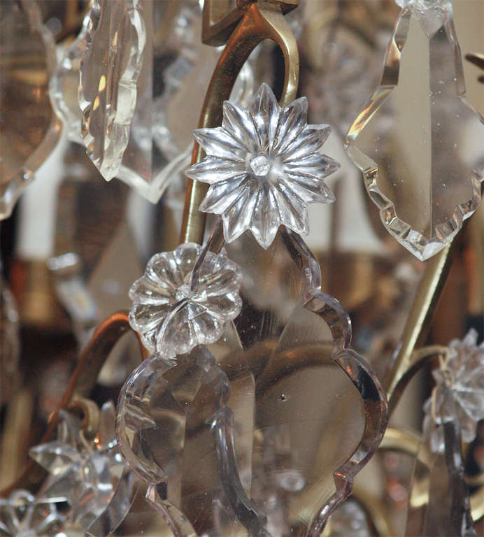 Antique French Baccarat Multicolor Prisms Crystal Chandelier For Sale at 1stDibs antique