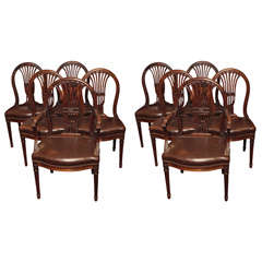 Set of Ten Mahogany Dining Chairs