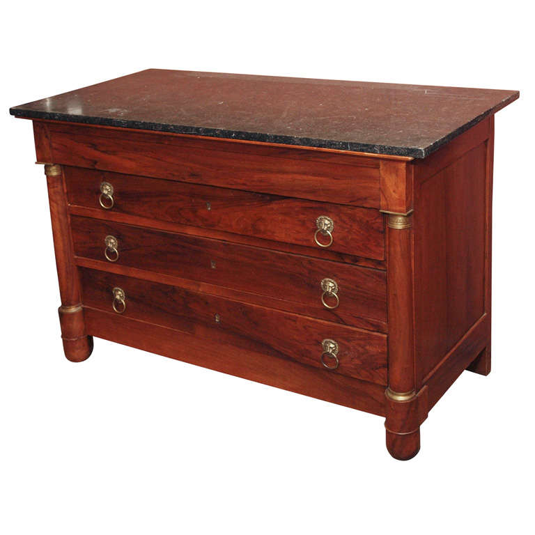 French Empire Period Mahogany Commode For Sale