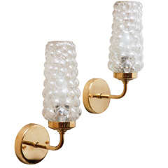 Petite Austrian Cylinder Bubble Sconces