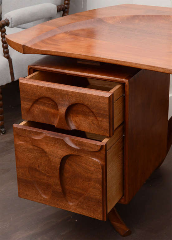 Late 20th Century Modernist Wooden Desk by Ethan Perry