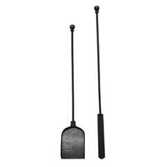 Hand-Forged Iron Fire Poker and Shovel 2