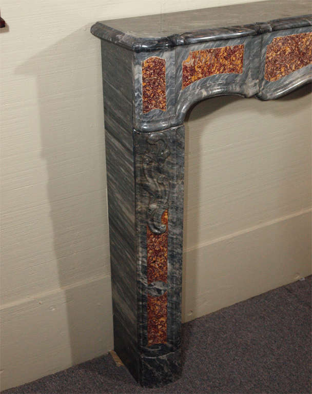 Antique French marble mantle.