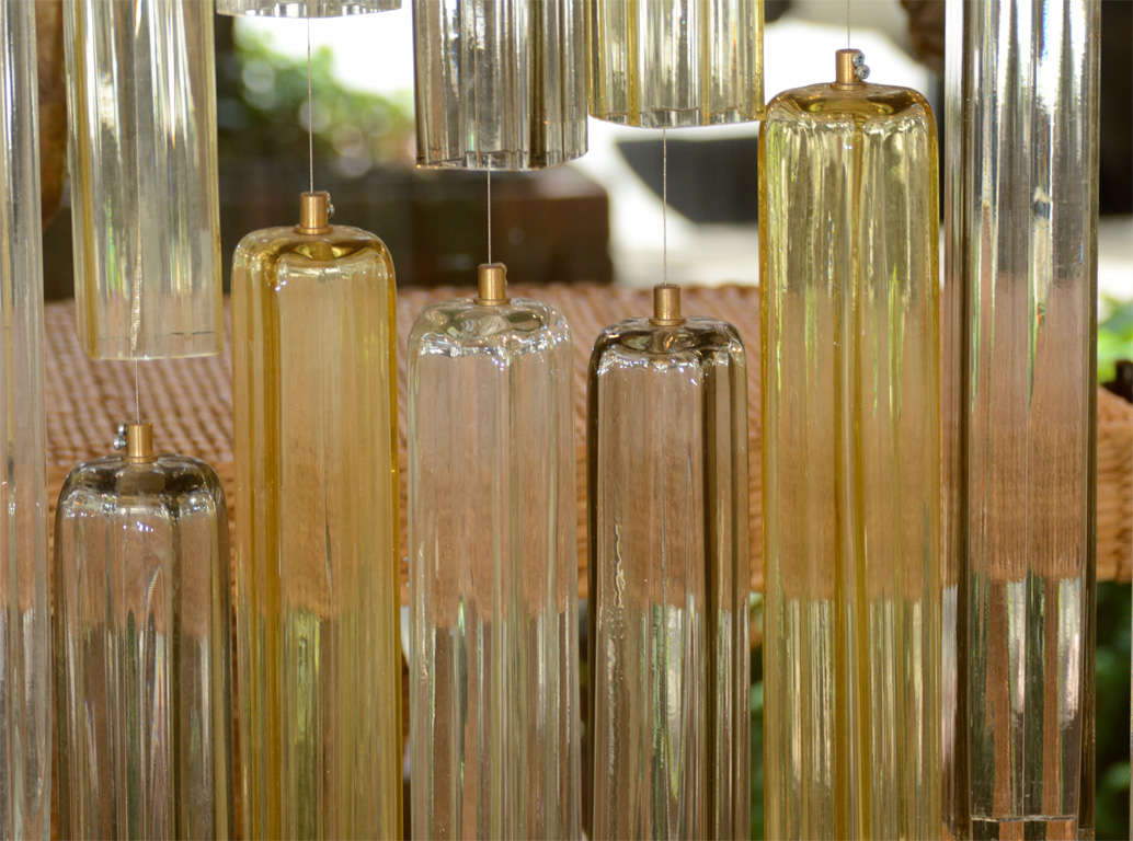 Suspended Murano Glass Elements Screen by Venini In Good Condition In New York, NY