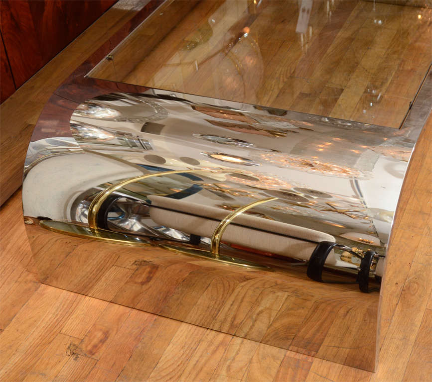 Chrome Waterfall Coffee Table By Pace 1