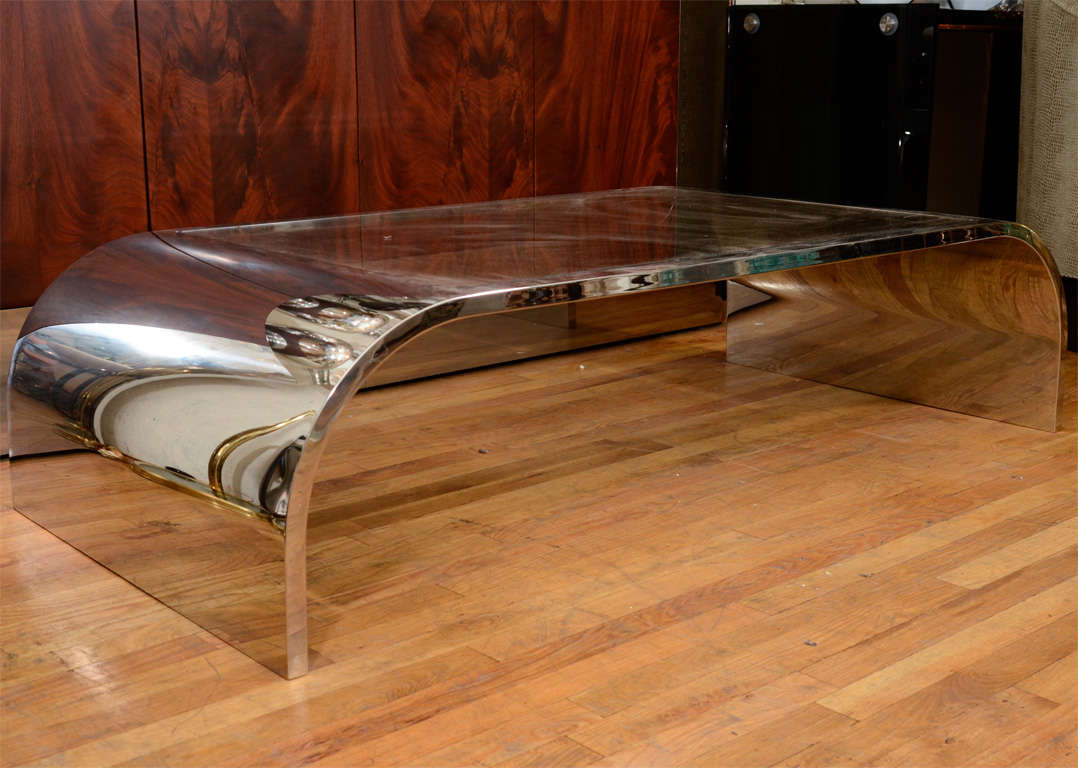 Chrome Waterfall Coffee Table By Pace 3