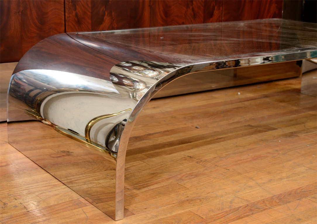 Chrome Waterfall Coffee Table By Pace 4