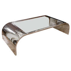 Chrome Waterfall Coffee Table By Pace
