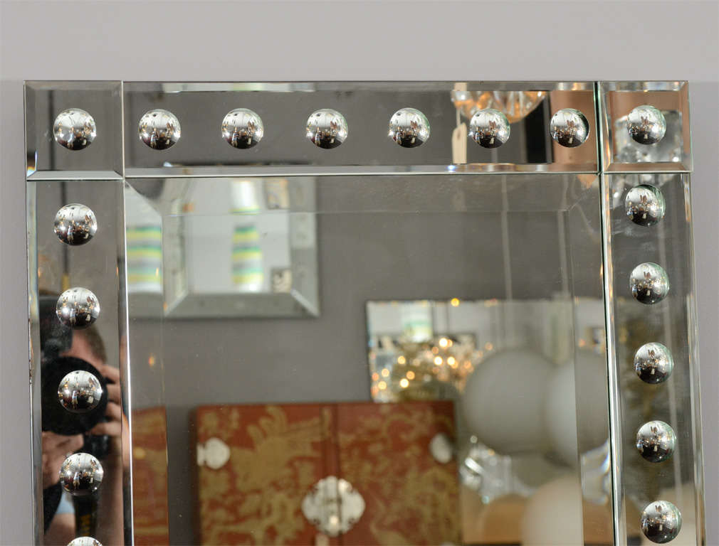 Ponti full length mirror in mirror baguette frame.