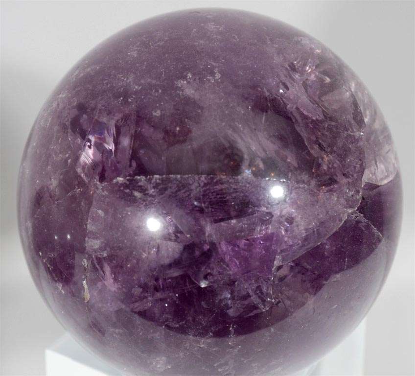 Amethyst Rock Crystal Spheres with Acrylic Bases 2