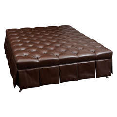 Custom Leather Ottoman