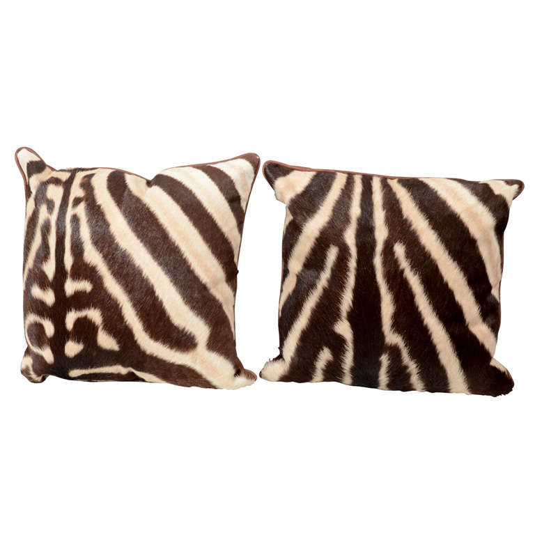 Genuine Zebra Pillows For Sale at 1stdibs