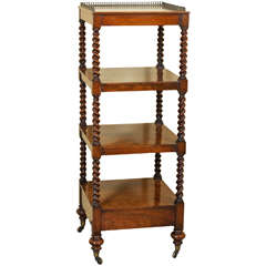 19th Century Victorian Rosewood Whatnot or Etagere