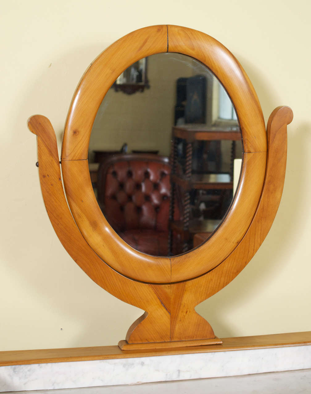 19th Century Cherrywood Marble-Top Vanity / Swivel Mirror-STORE CLOSING MAY 31ST For Sale 1