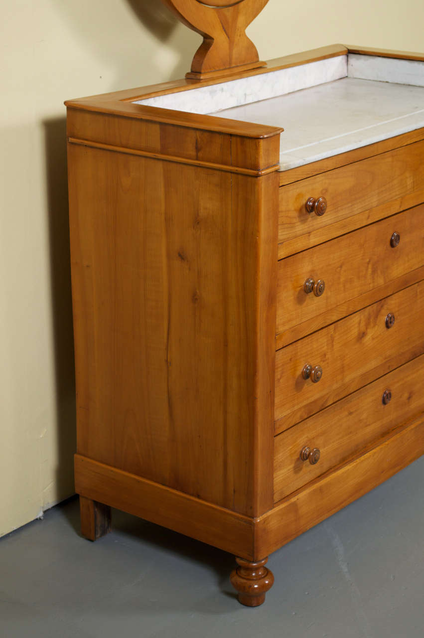 19th Century Cherrywood Marble-Top Vanity / Swivel Mirror-STORE CLOSING MAY 31ST For Sale 4