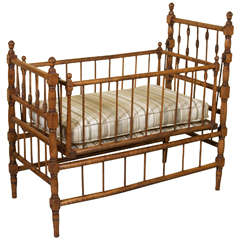 19th Century Country, French Birchwood Swinging Cradle - STORE CLOSING MAY 31ST