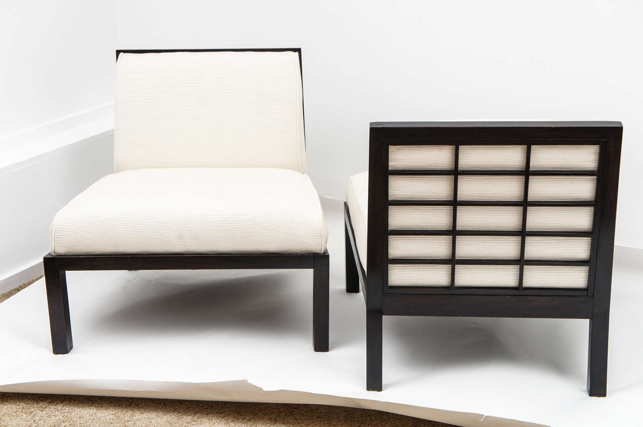 Pair of Slipper Chairs by Michael Taylor for Baker