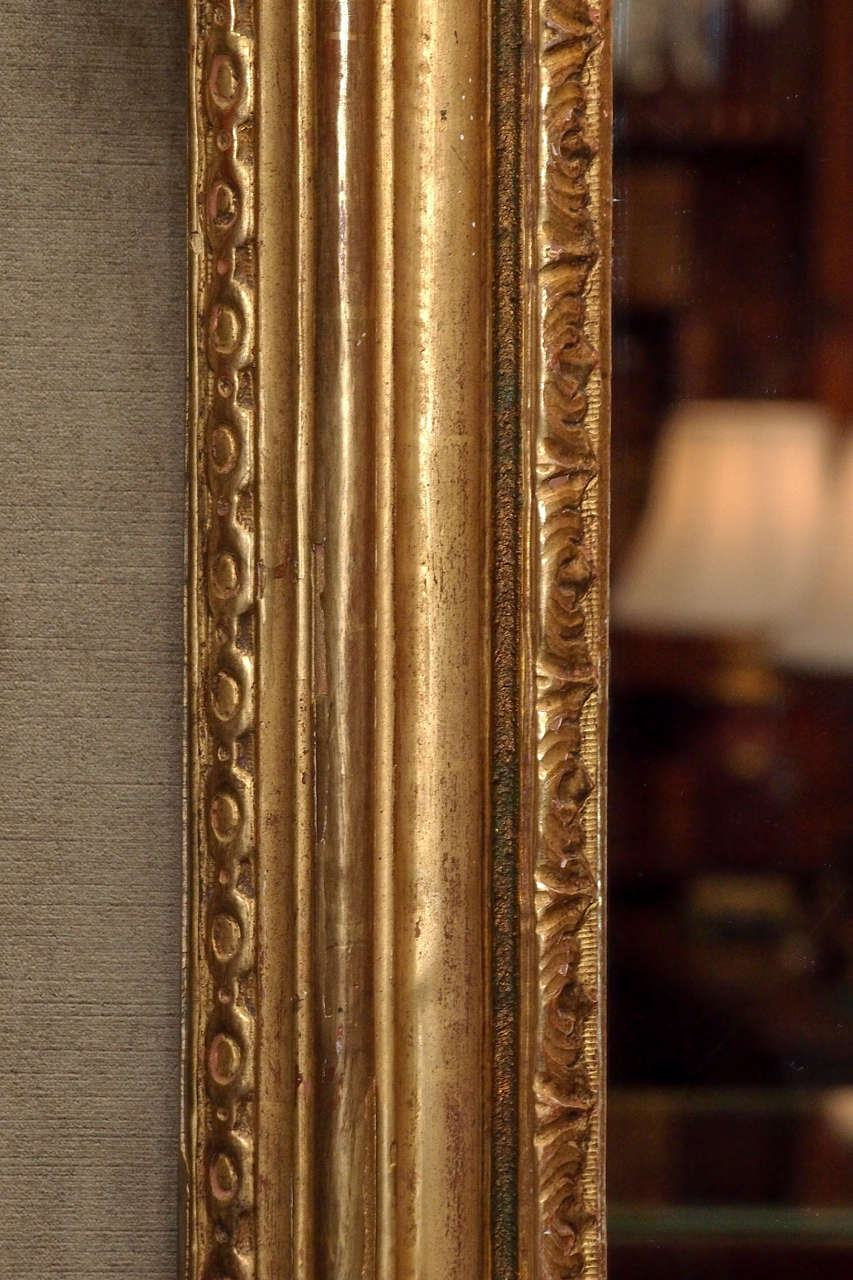 20th Century Pair Antique Gold Leaf Louis XVI Style Mirrors