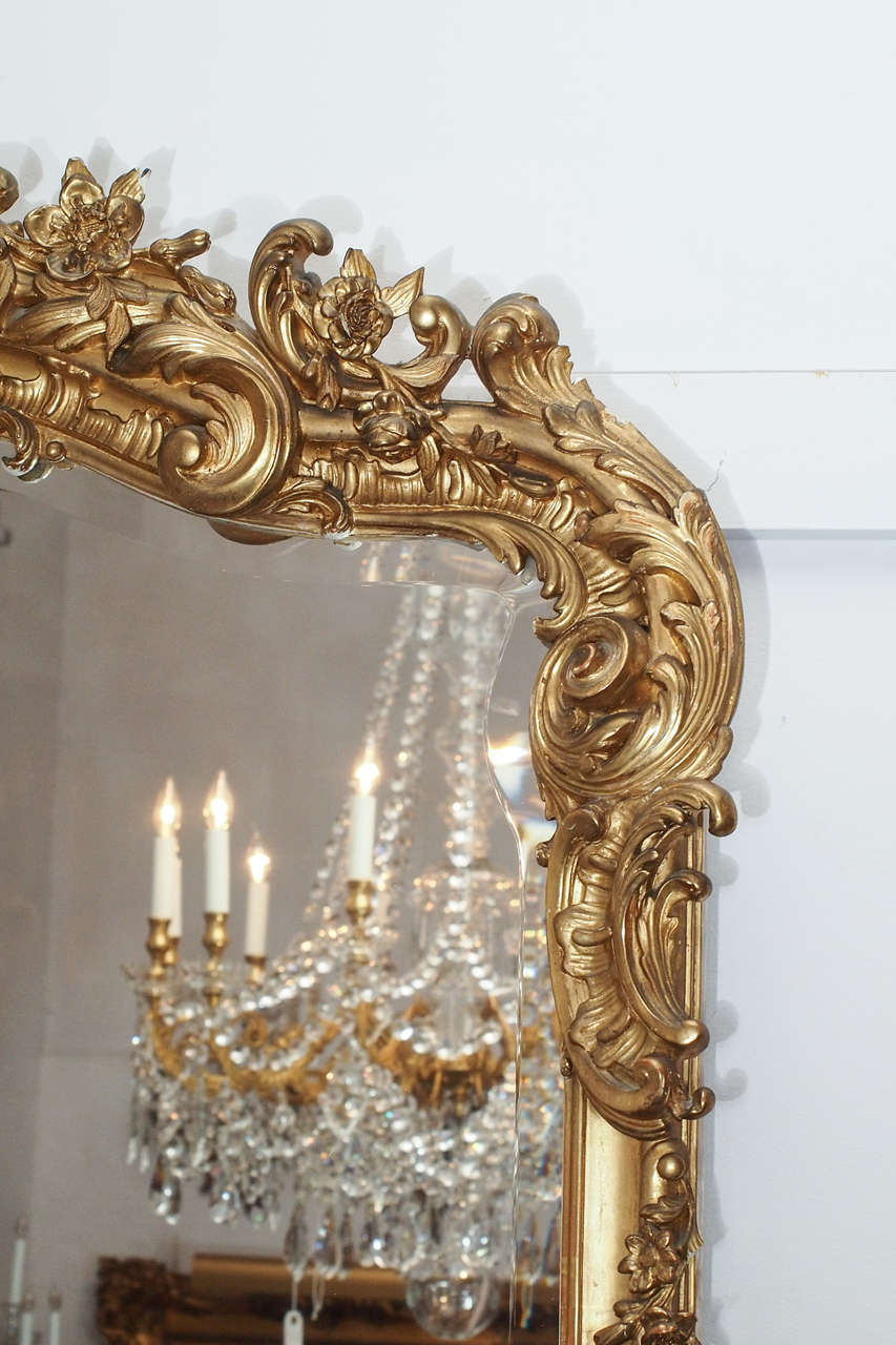antique gold beveled mirror