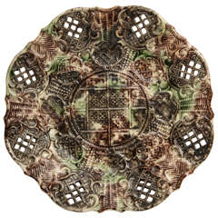 A Rare Whieldon School Pottery Pierced Plate