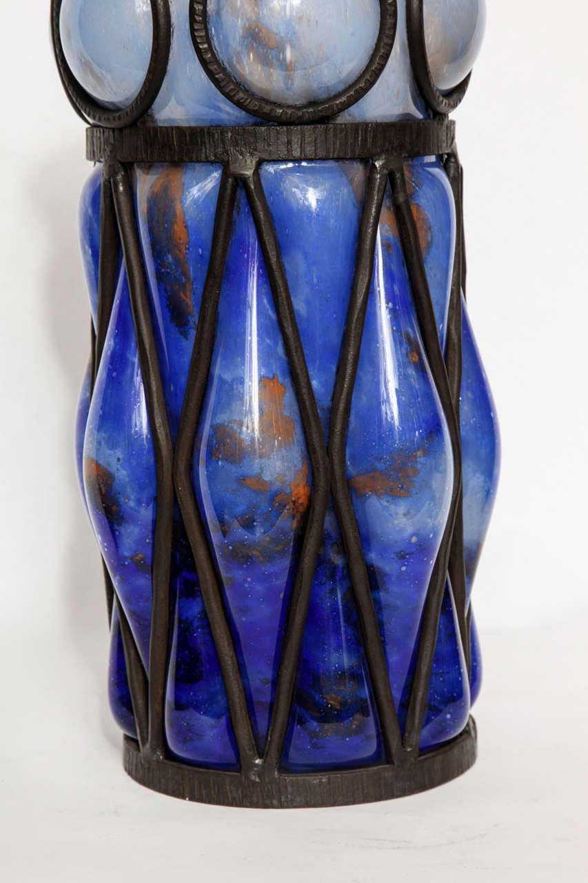 Mid-20th Century A 1930's French Art Glass Vase