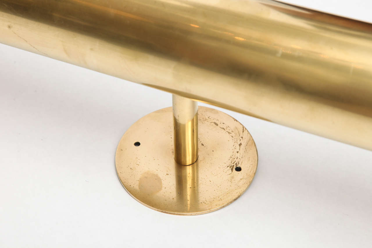 A 1920's Architectural Brass Wall Light In Excellent Condition In New York, NY