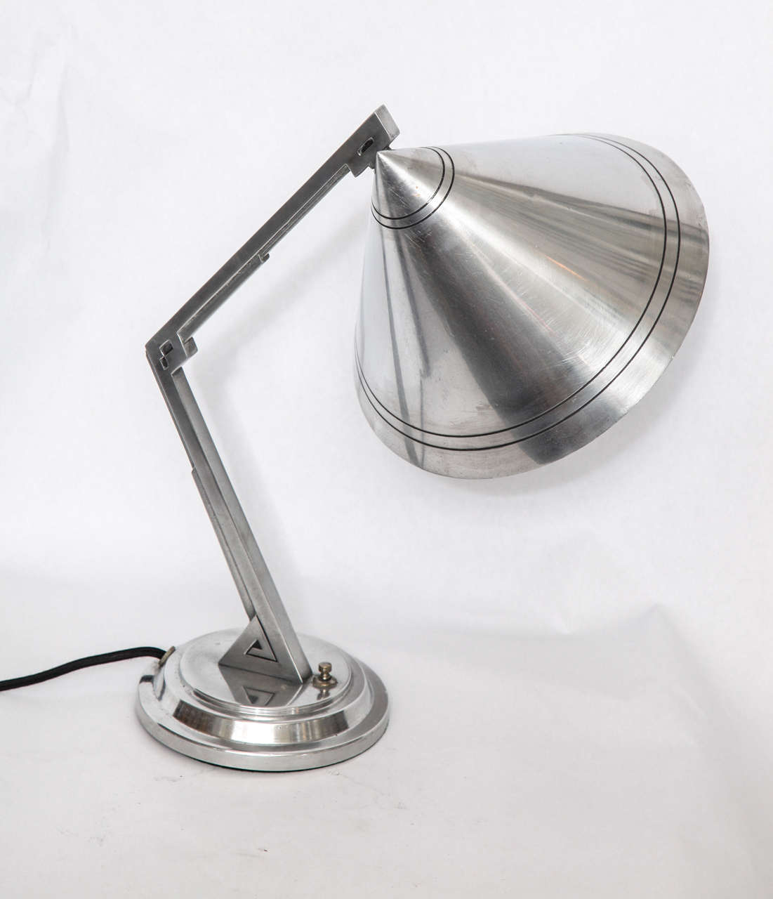 A 1930s American modernist table lamp attributed to Donald Deskey.