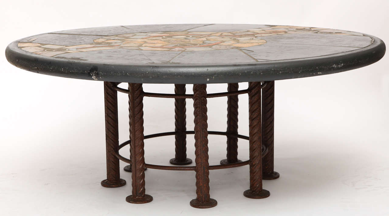 Modernist Ceramic Table Signed Design APN 91 at 1stDibs