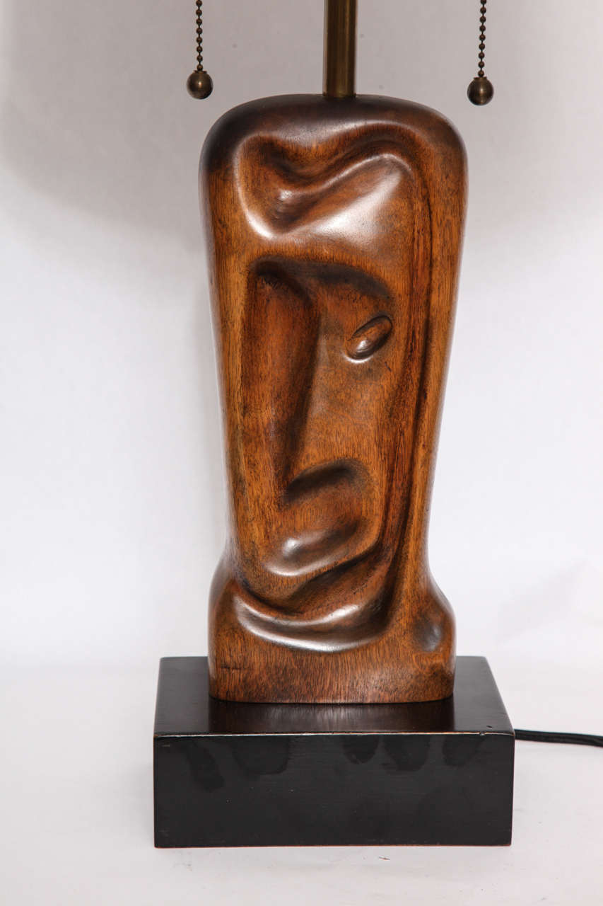 Pair of 1950s Sculptural Table Lamps Signed Heifetz For Sale at 1stdibs