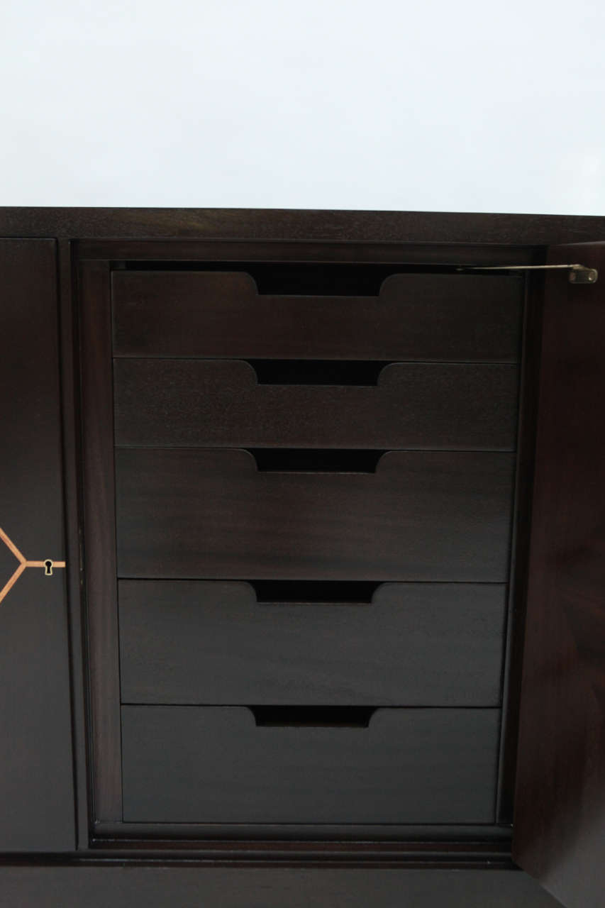 Three-Door Inlaid Cabinet by Tommi Parzinger for Charak Modern 2