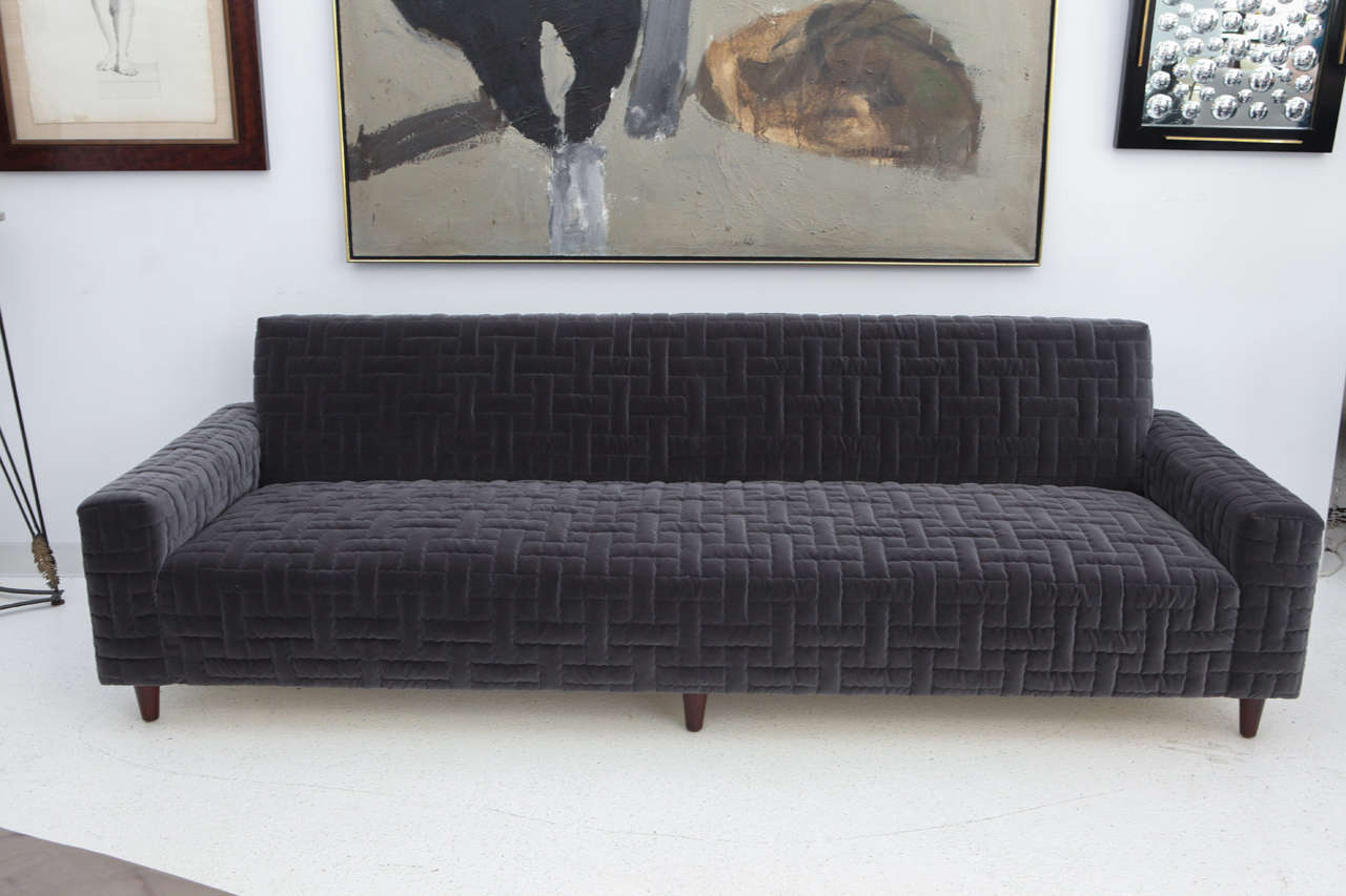 Mid-Century Modern Custom Quilted Sofa by William Haines