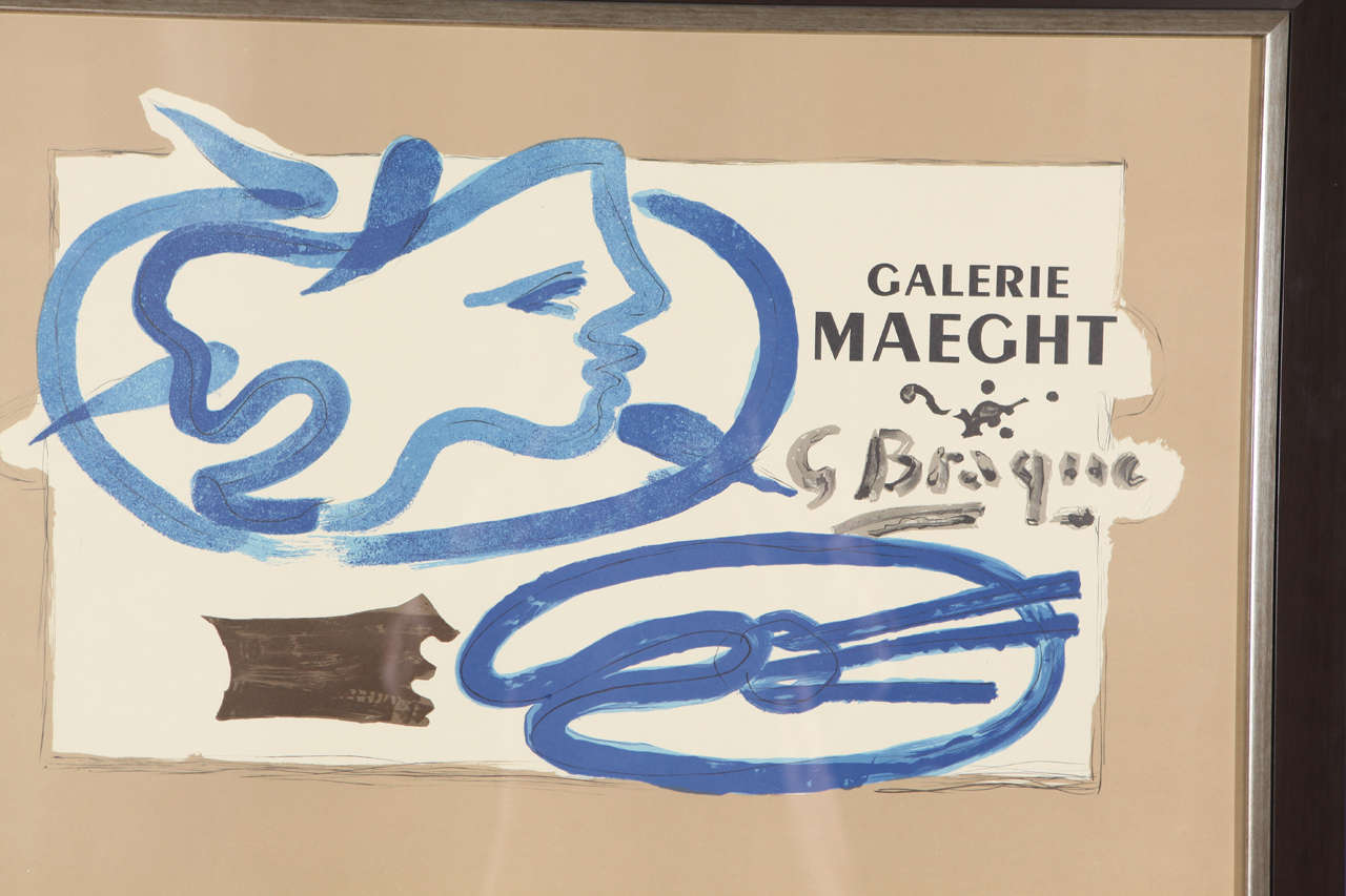 Galerie Maeght Lithograph after Georges Braque by Mourlot, circa 1950s 1