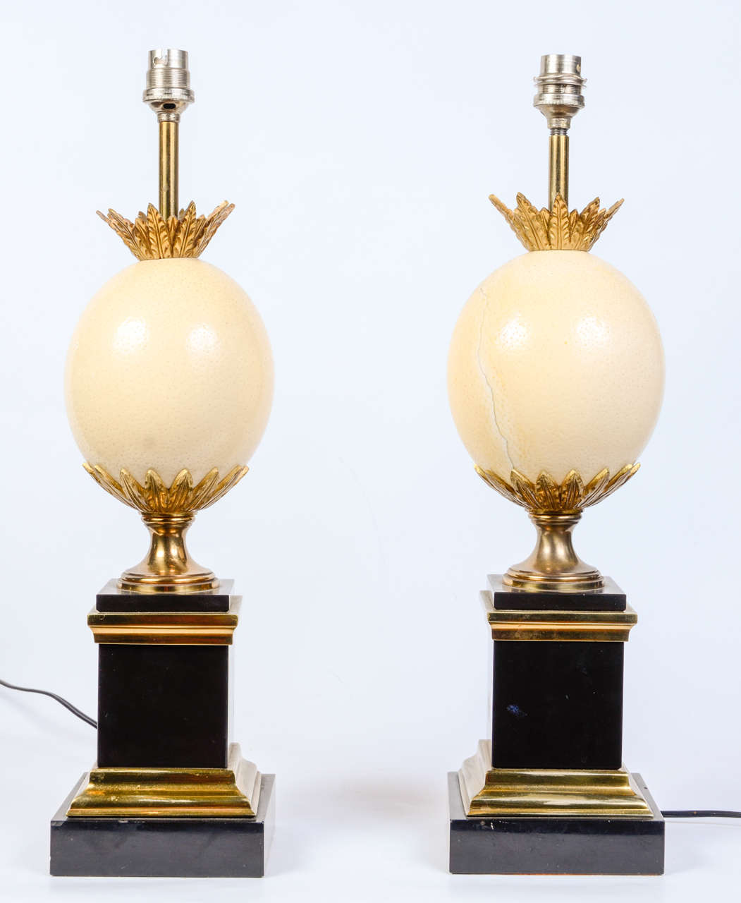 Rare pair of lamps made by the renown french house: Maison Charles.
These pieces are the 